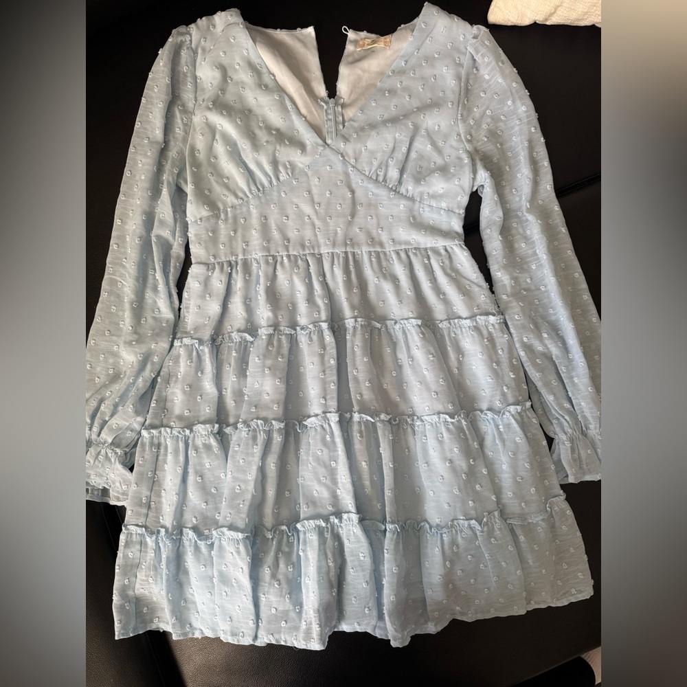 Altar'd State Light Blue Midi Dress